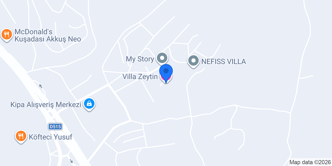 Villa Zeytin konumu