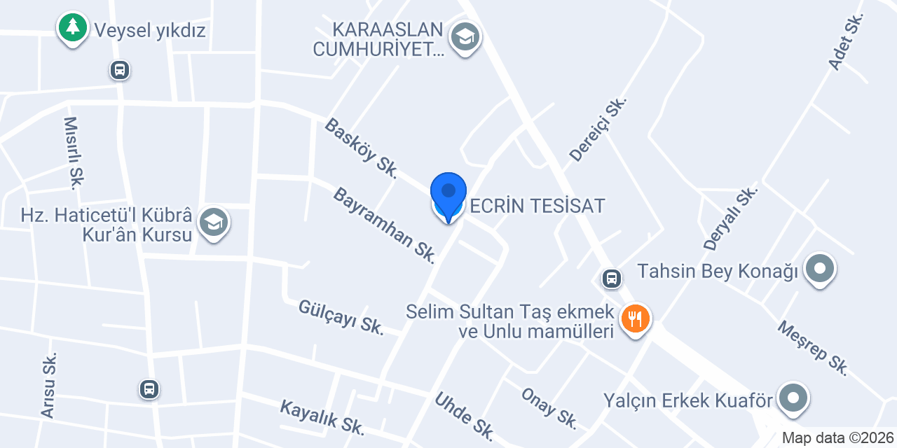 ECRİN TESİSAT konumu