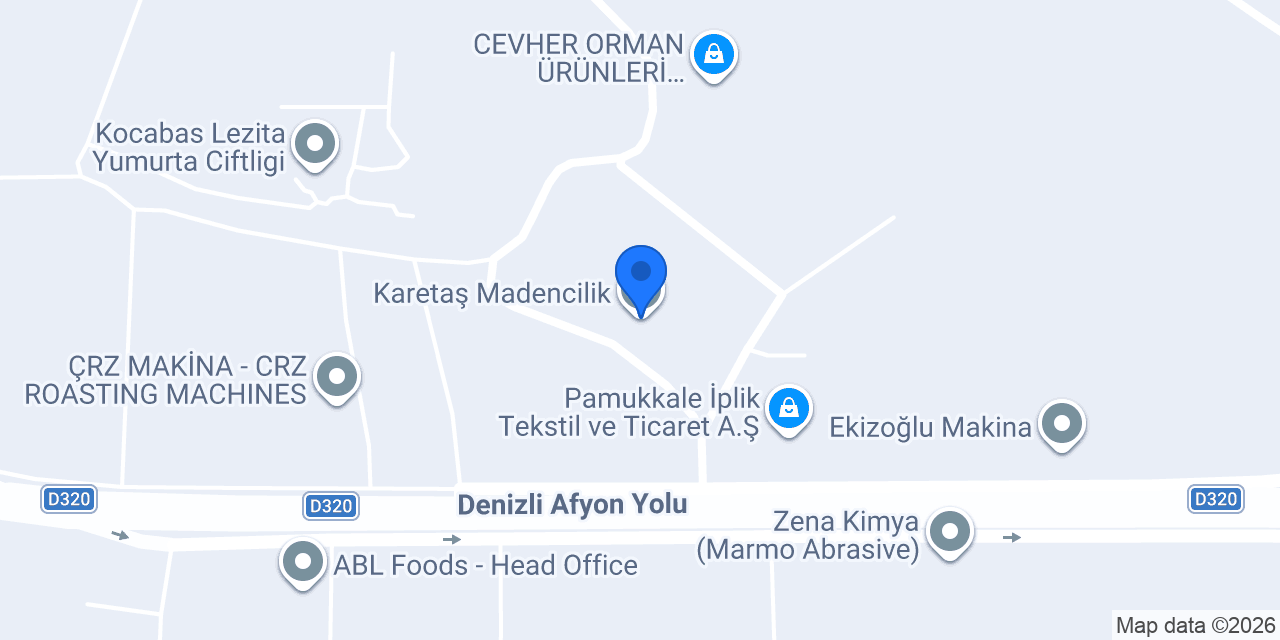 Karetaş Madencilik konumu