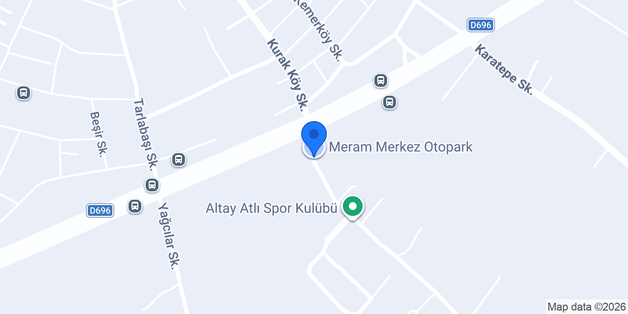 Meram Merkez Otopark konumu