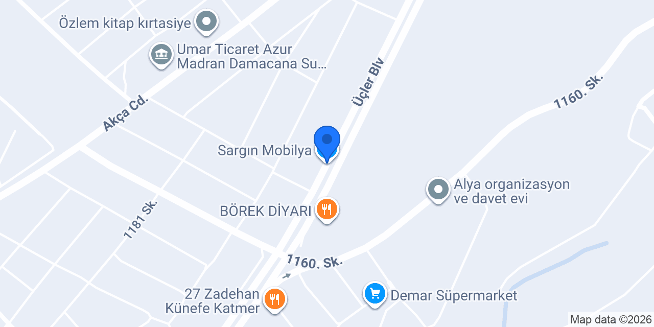 Sargın Mobilya konumu