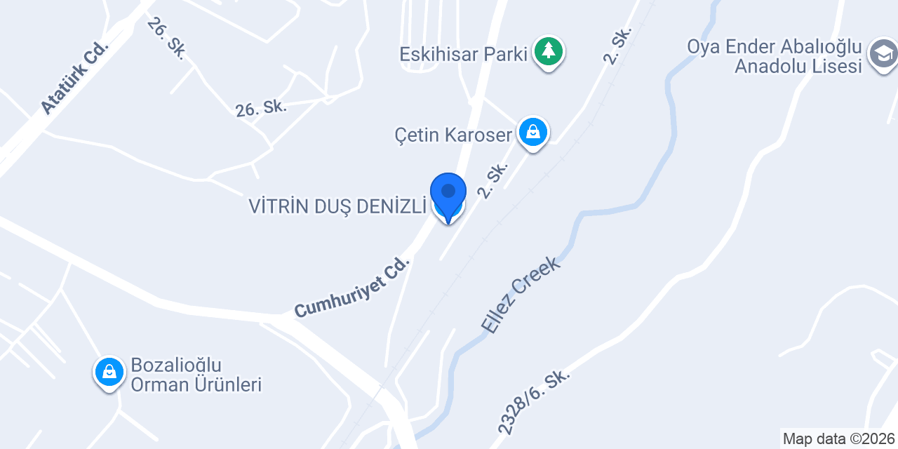 VİTRİN DUŞ DENİZLİ konumu