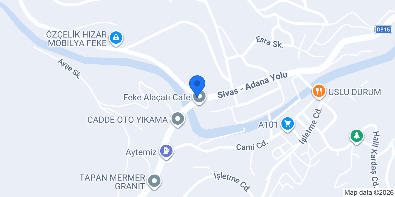 Feke Tapu Müdürlüğü konumu