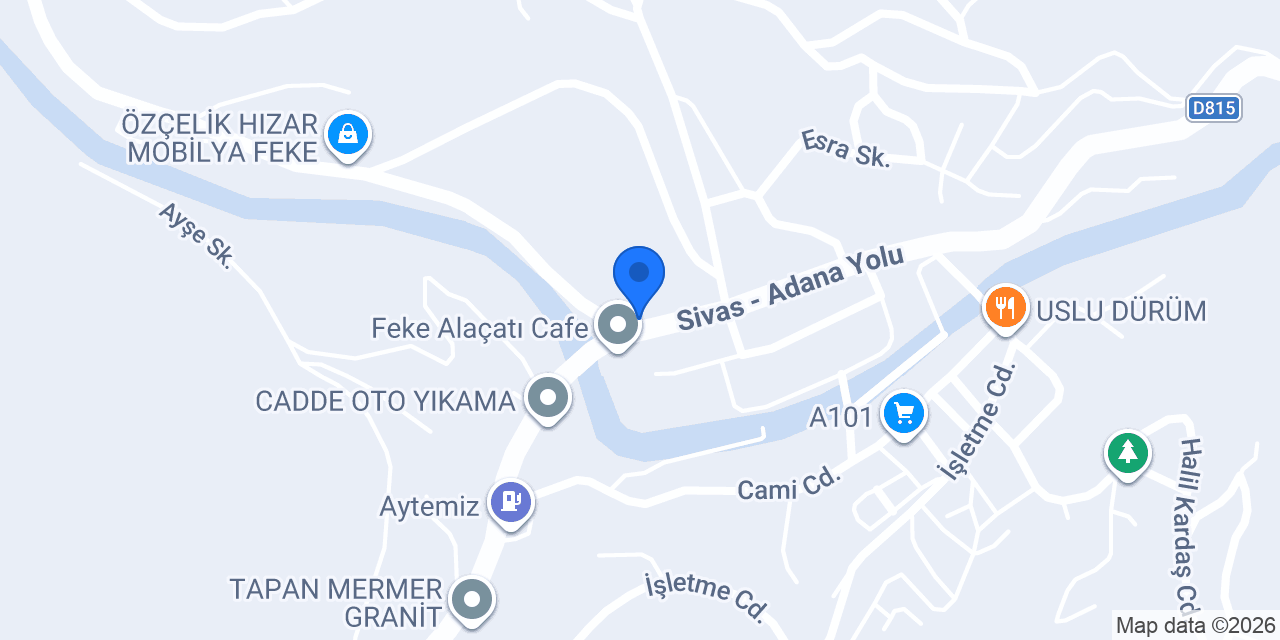 Feke Halk Eğitim Merkezi konumu