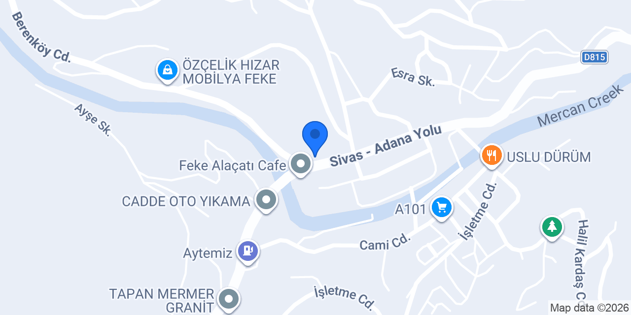 Feke Lisesi konumu