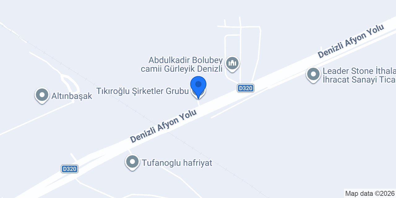 Tıkıroğlu Şirketler Grubu konumu