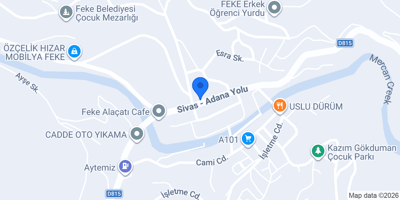 Feke Adliyesi konumu