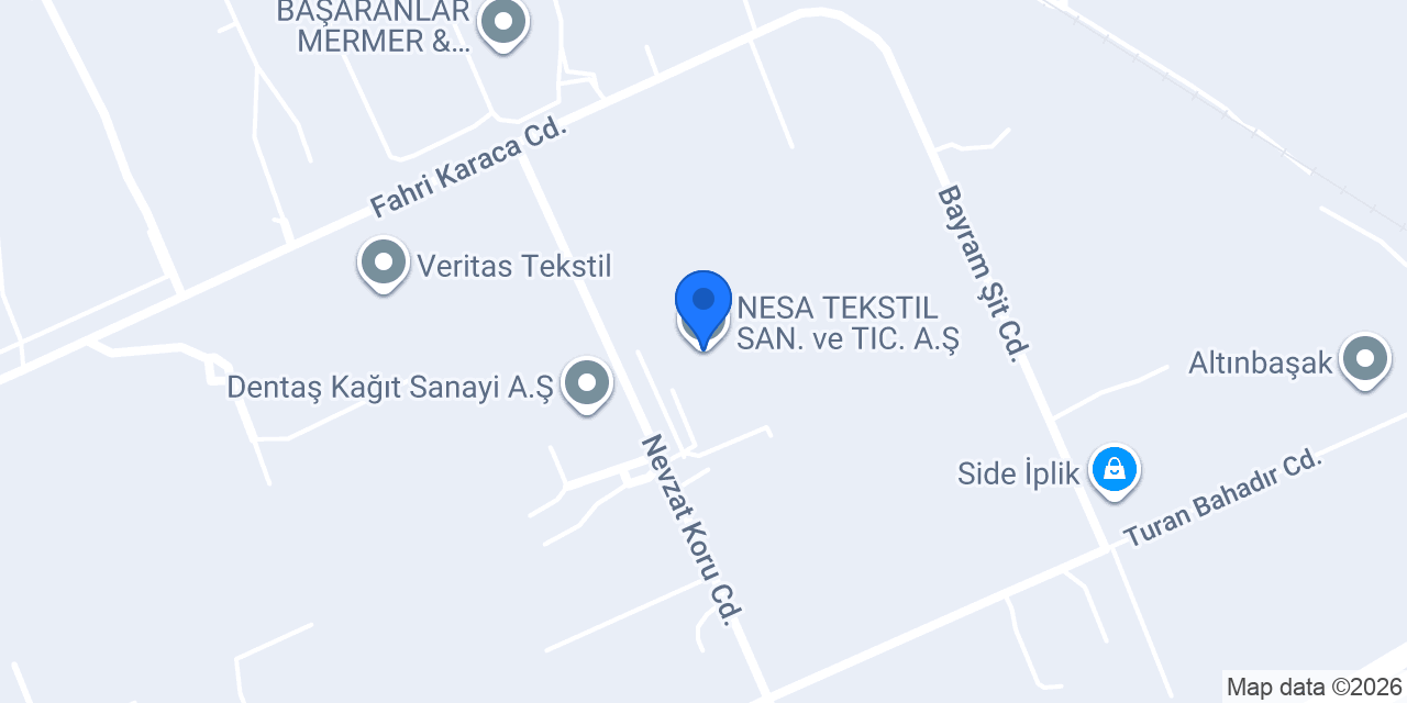 NESA TEKSTIL SAN. ve TIC. A.Ş. konumu