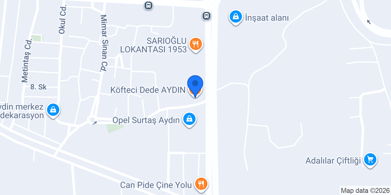 Köfteci Dede AYDIN konumu