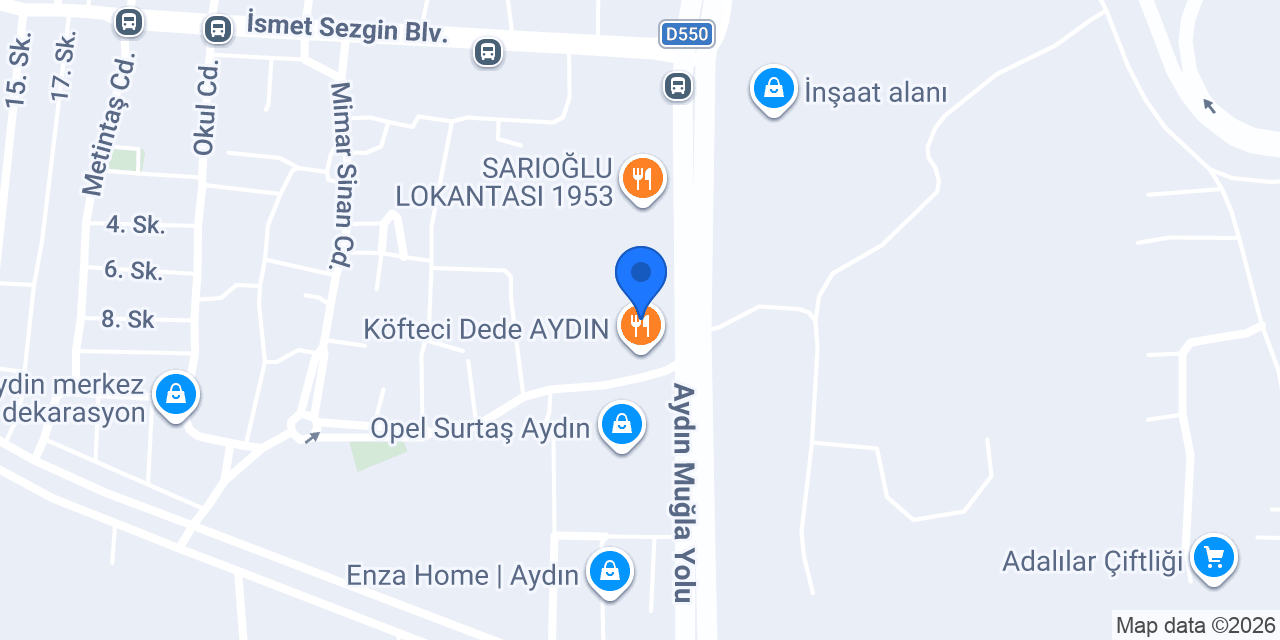 Mezon Ev Avize & Aksesuar Aydın konumu