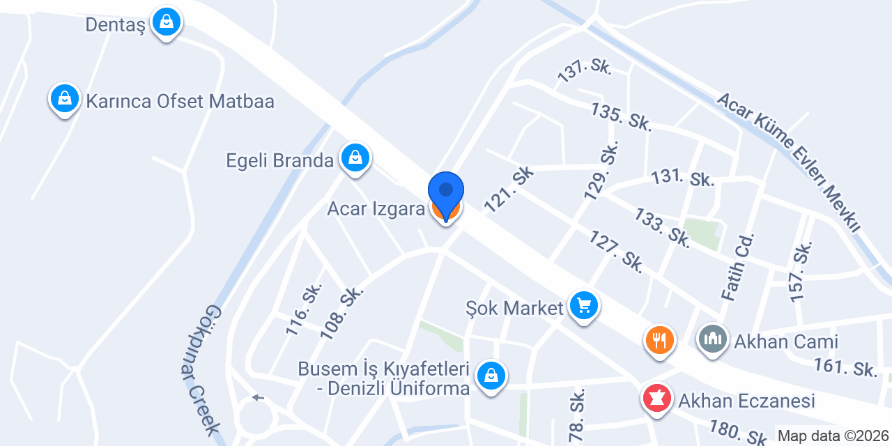 Acar Izgara konumu