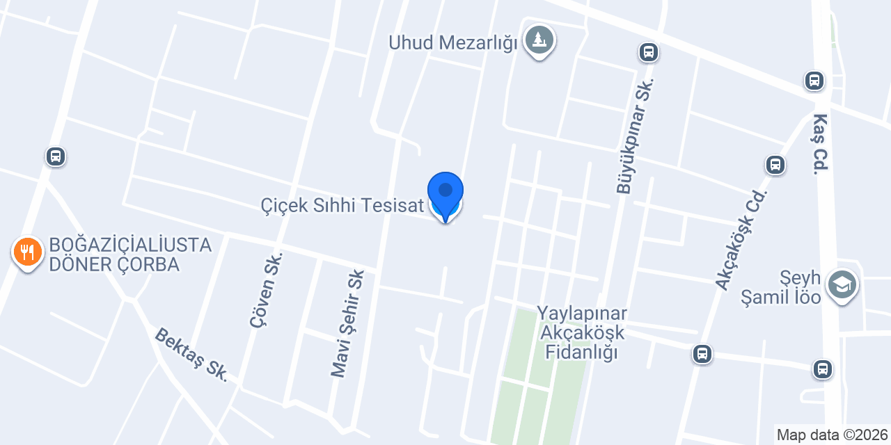 Çiçek Sıhhi Tesisat konumu