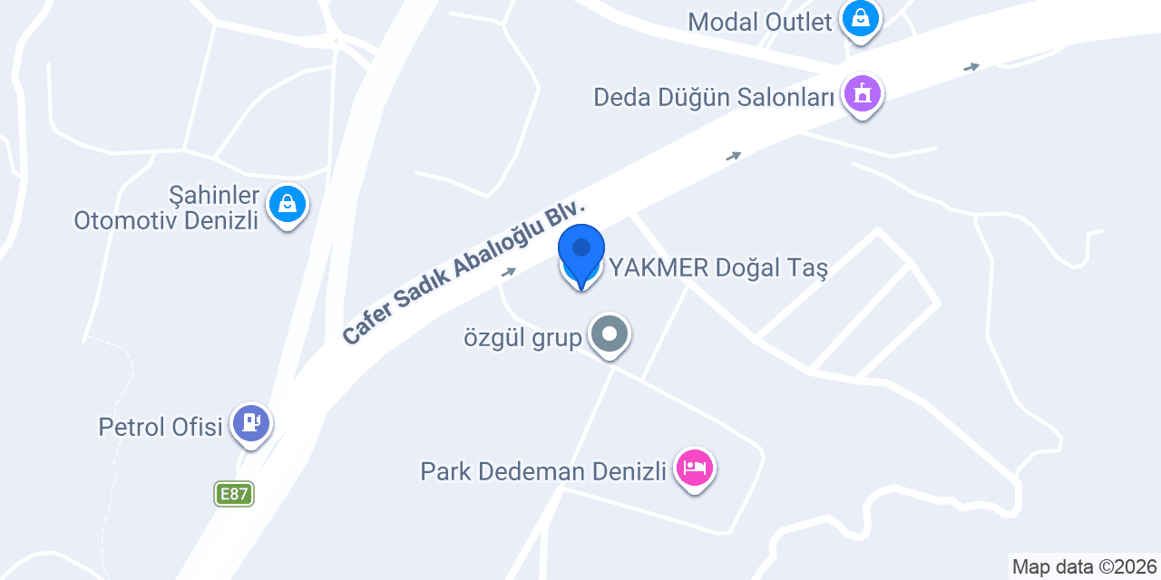 YAKMER Doğal Taş konumu