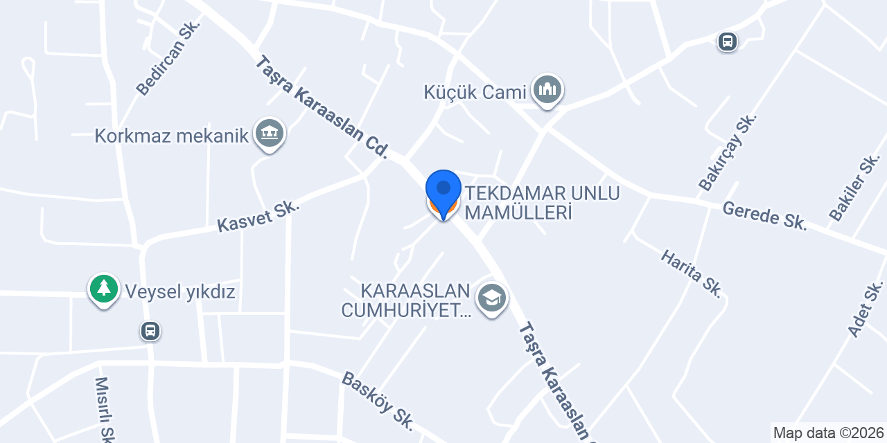 TEKDAMAR UNLU MAMÜLLERİ konumu