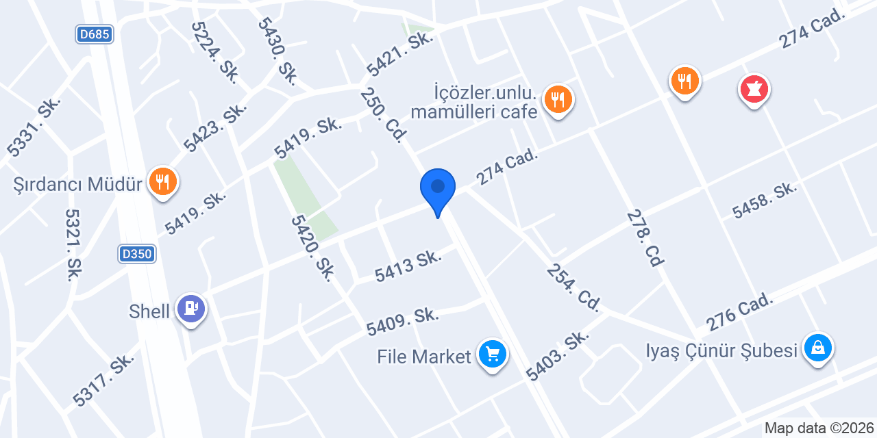 Öz Kornet Dondurma Çünür konumu