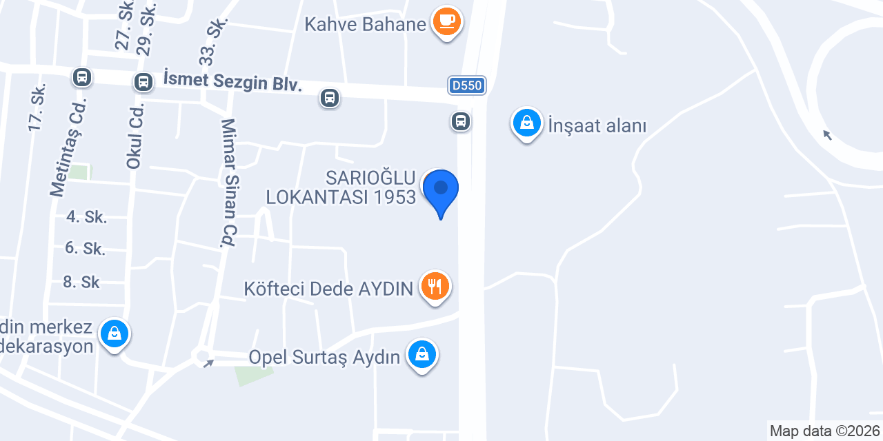 Ergül Mobilya Aydın konumu