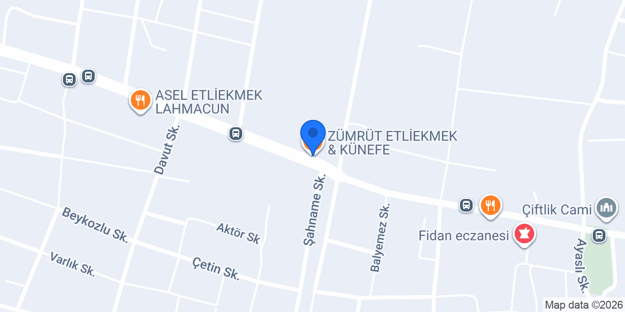 ZÜMRÜT ETLİEKMEK & KÜNEFE konumu
