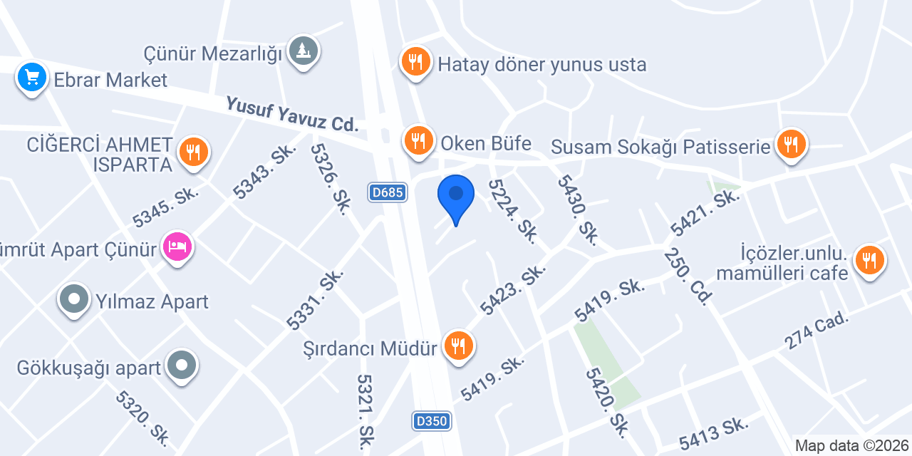 Oba Pide Izgara salonu konumu