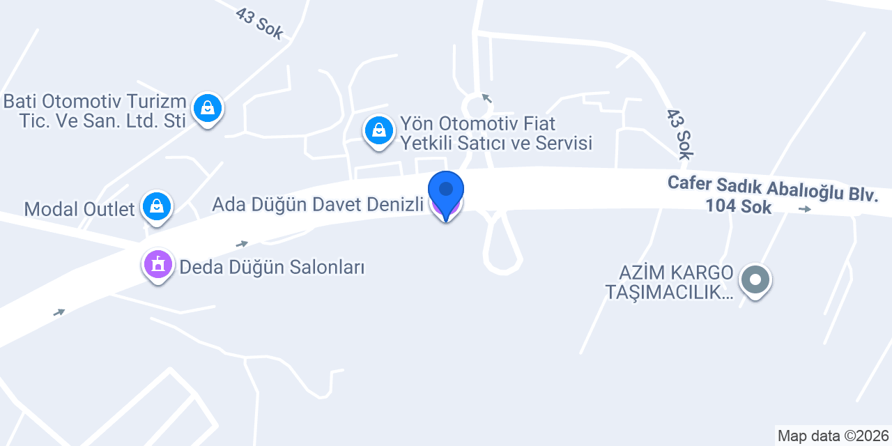 Ada Düğün Davet Denizli konumu