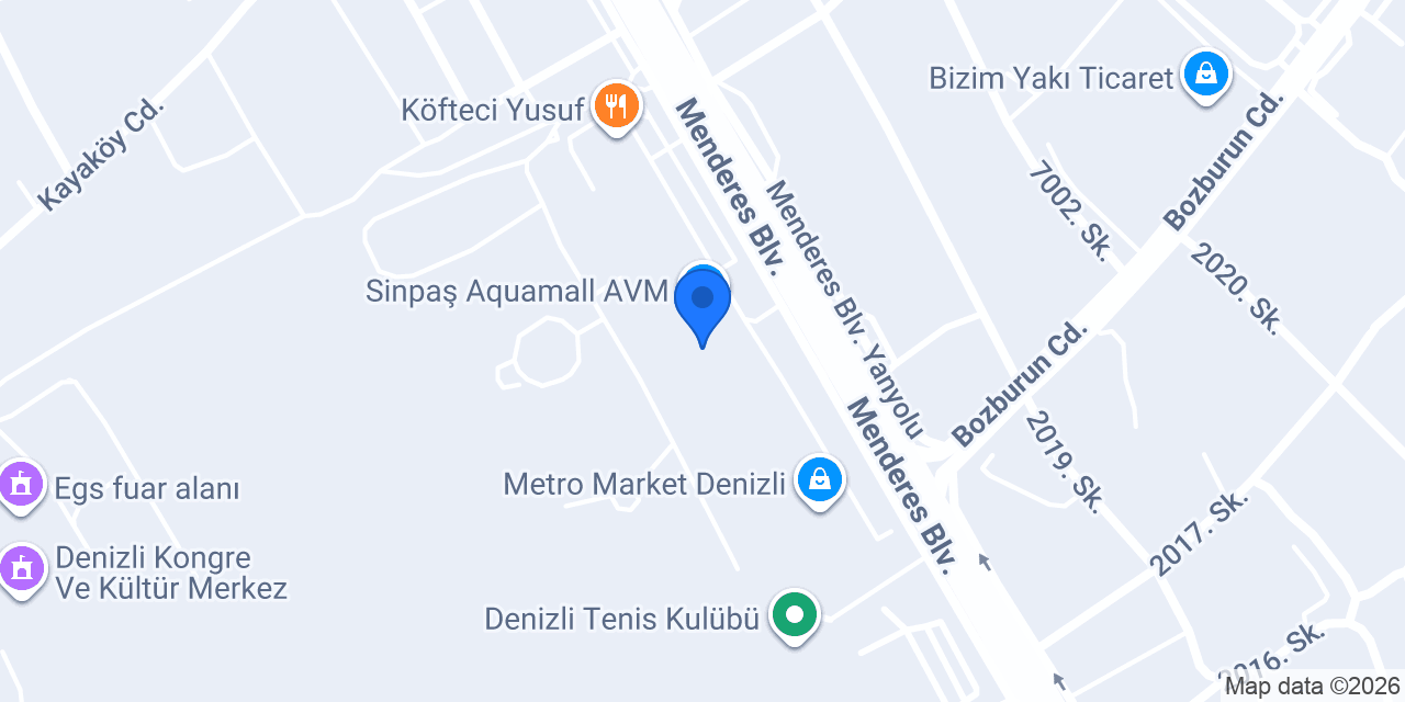 Sushimi Sinpaş Aqua Mall konumu