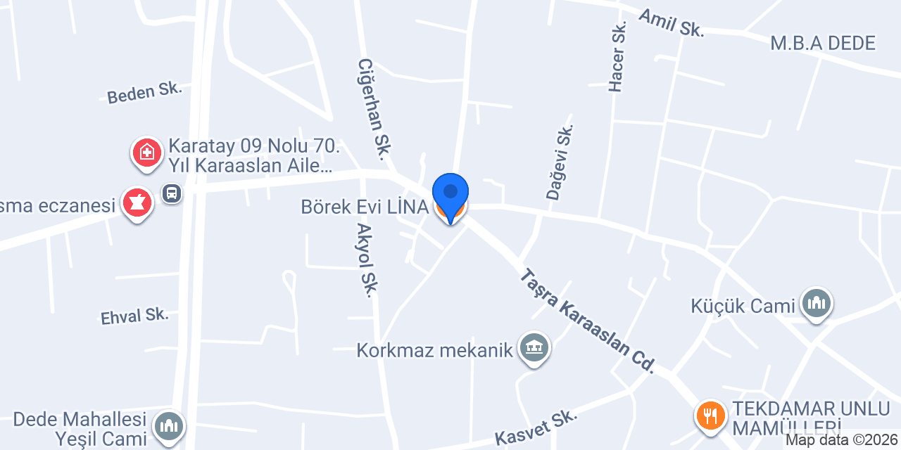 Börek Evi LİNA konumu