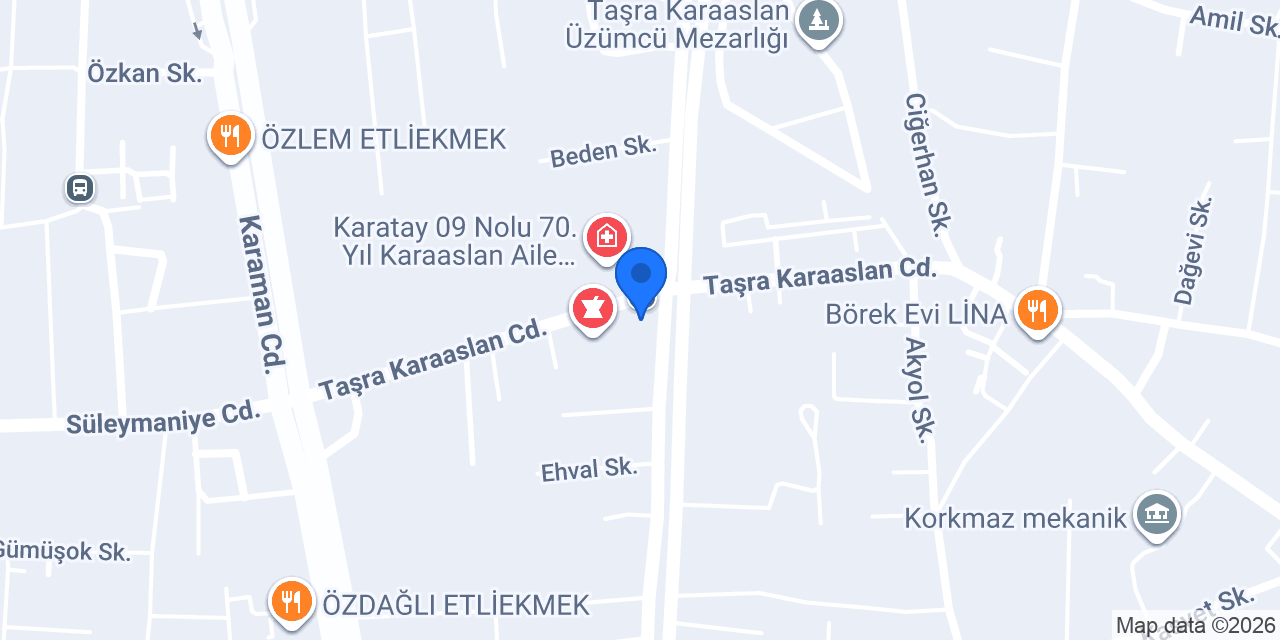 Çalışkan Bozkır Eczanesi konumu