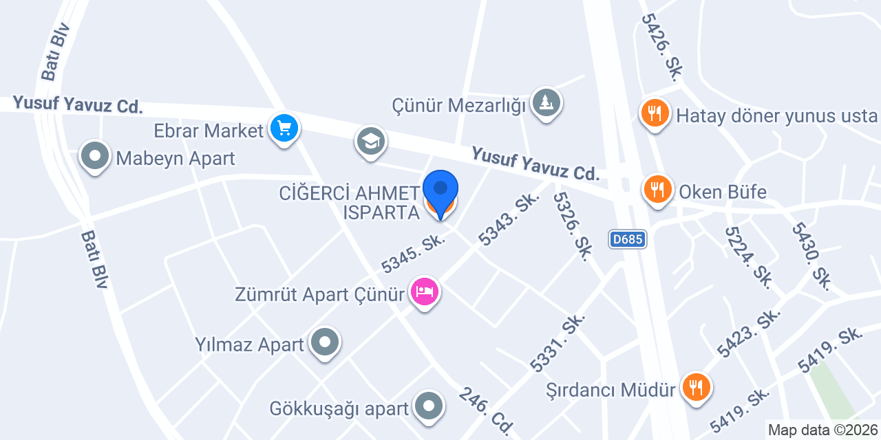 CİĞERCİ AHMET ISPARTA konumu