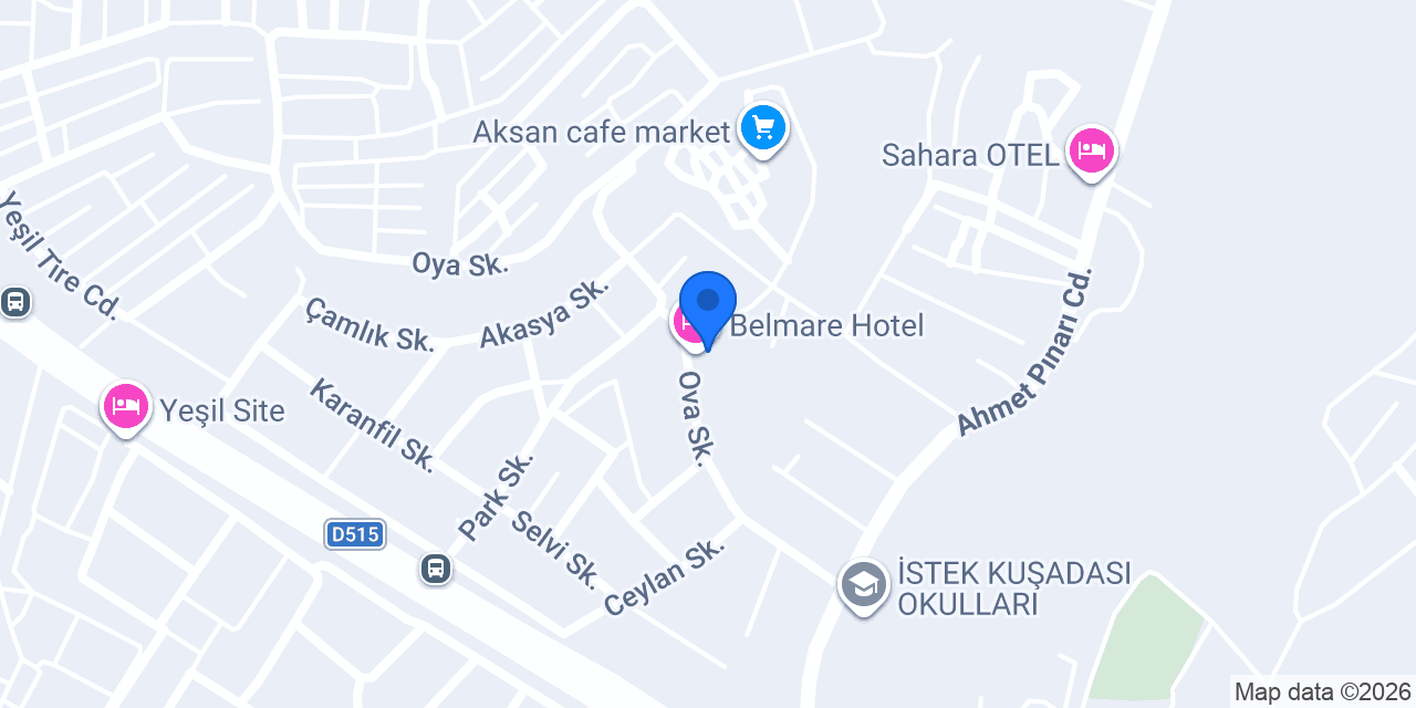 Belmare Hotel konumu