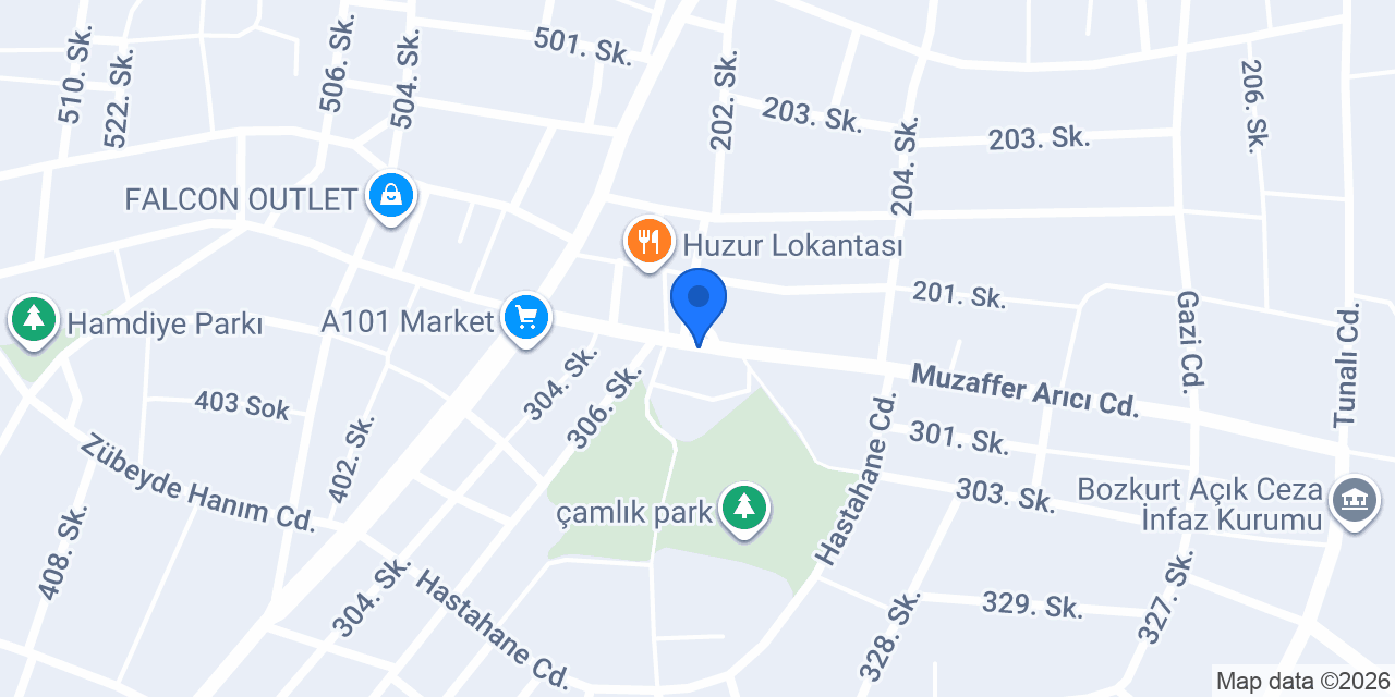 BOZKURT OTELİ konumu