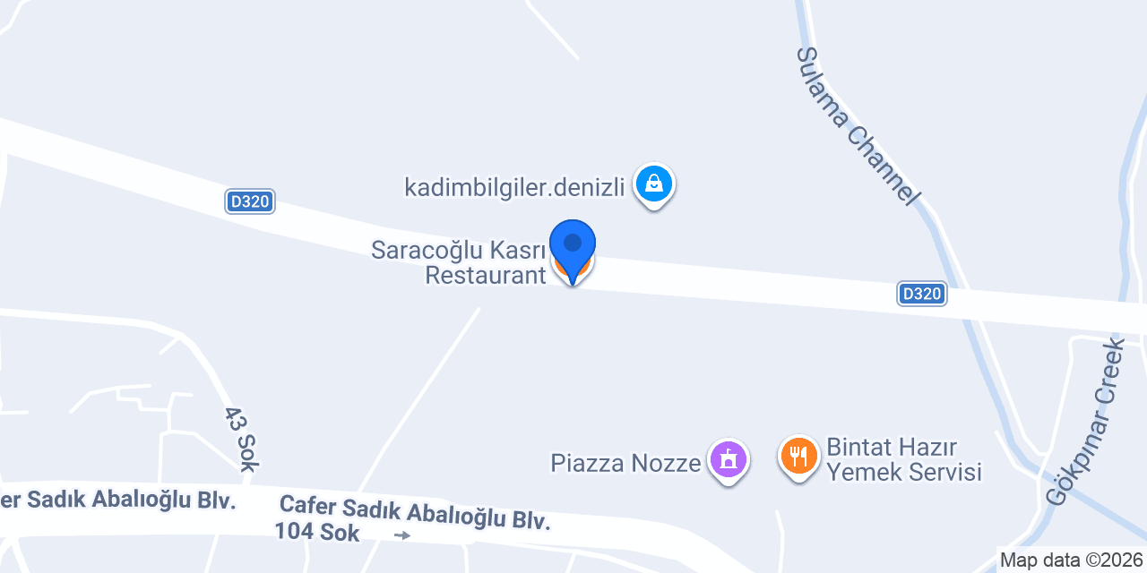 Saracoğlu Kasrı Restaurant konumu