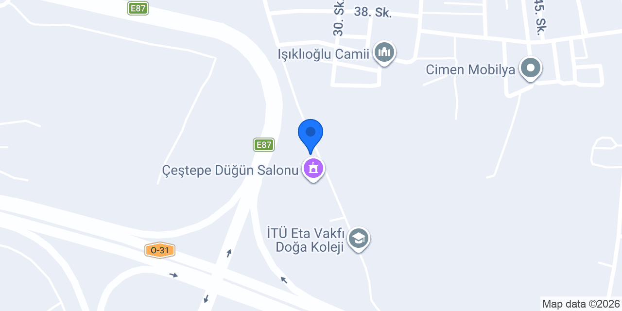 Çeştepe halı saha konumu