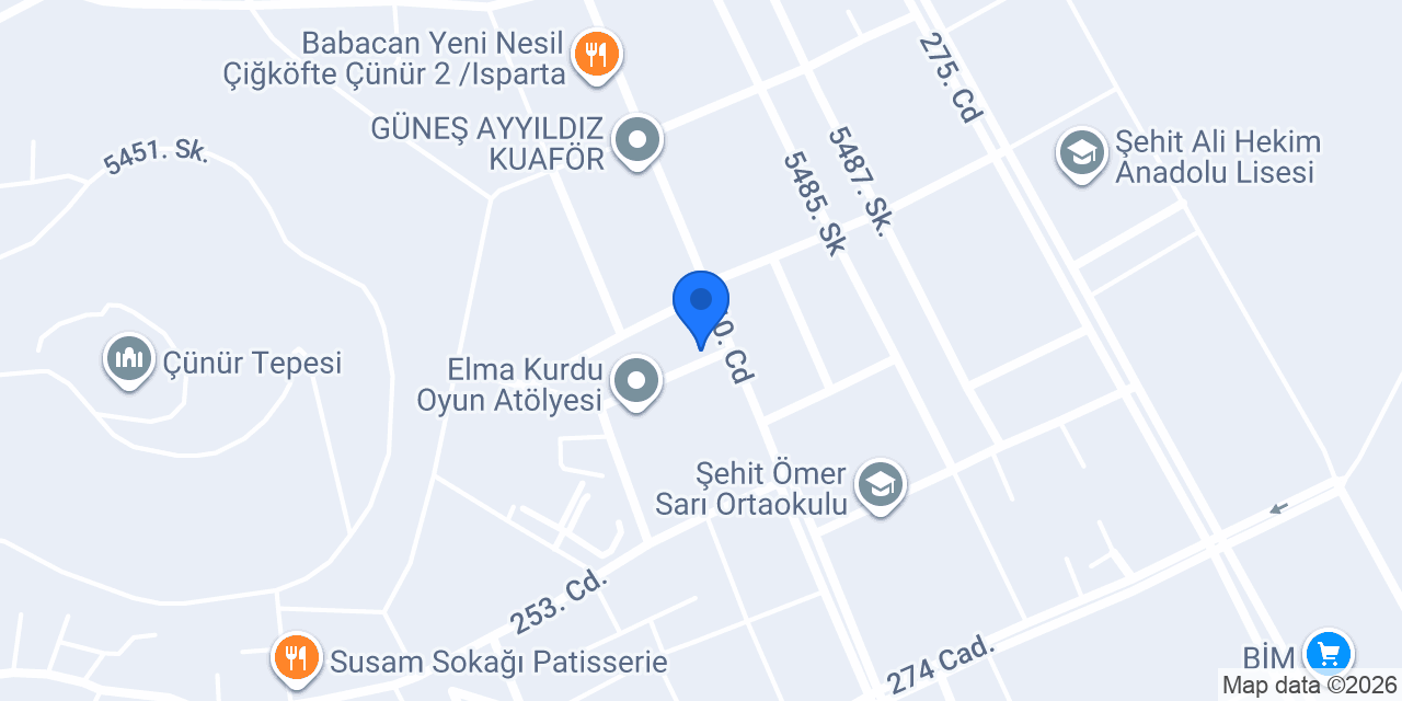 Tuana Akdemir Kuaför konumu