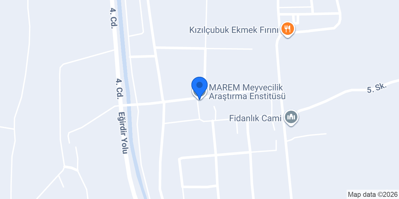 MAREM Meyvecilik Araştırma Enstitüsü konumu