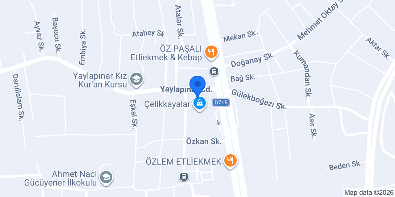 Özen Yatağanlı Unlu Mamüller Karaaslan şubesi konumu
