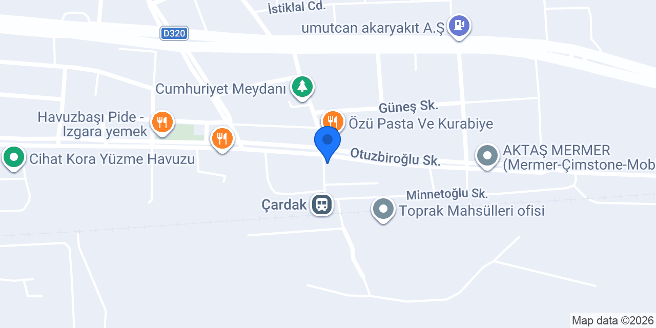 ÇARDAK APART/PANSİYON konumu