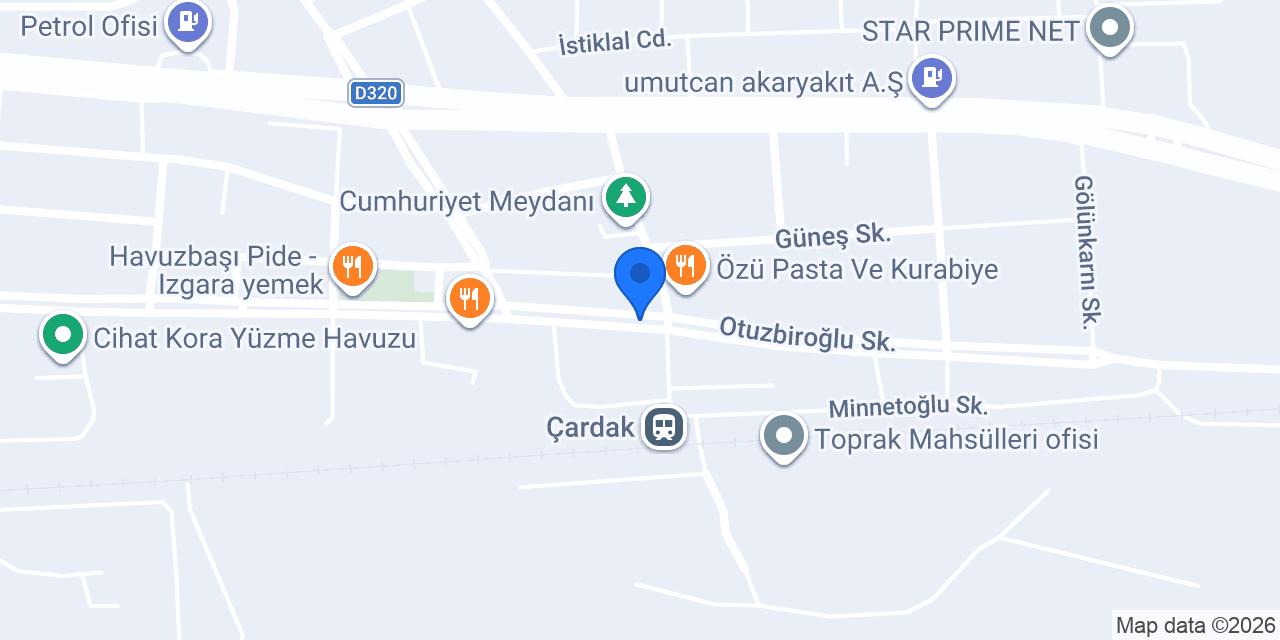 D&K ÇİÇEKÇİLİK - ÇARDAK/BOZKURT konumu