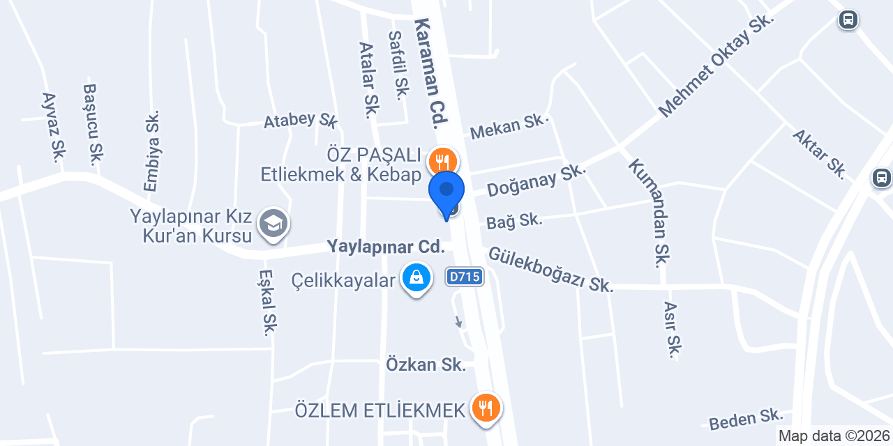 Çetiner Pastanesi konumu