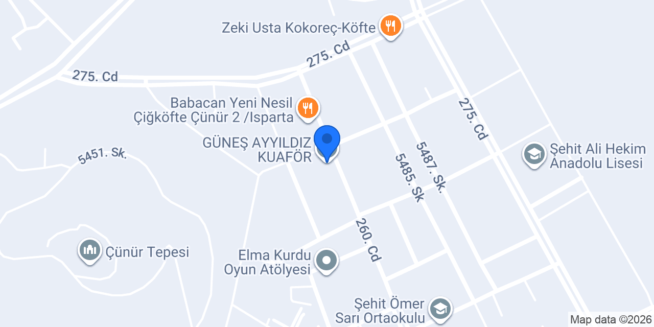 GÜNEŞ AYYILDIZ KUAFÖR konumu