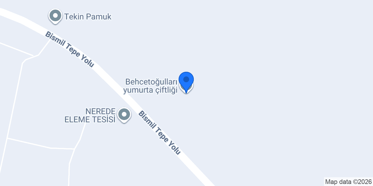 Behcetoğulları yumurta çiftliği konumu