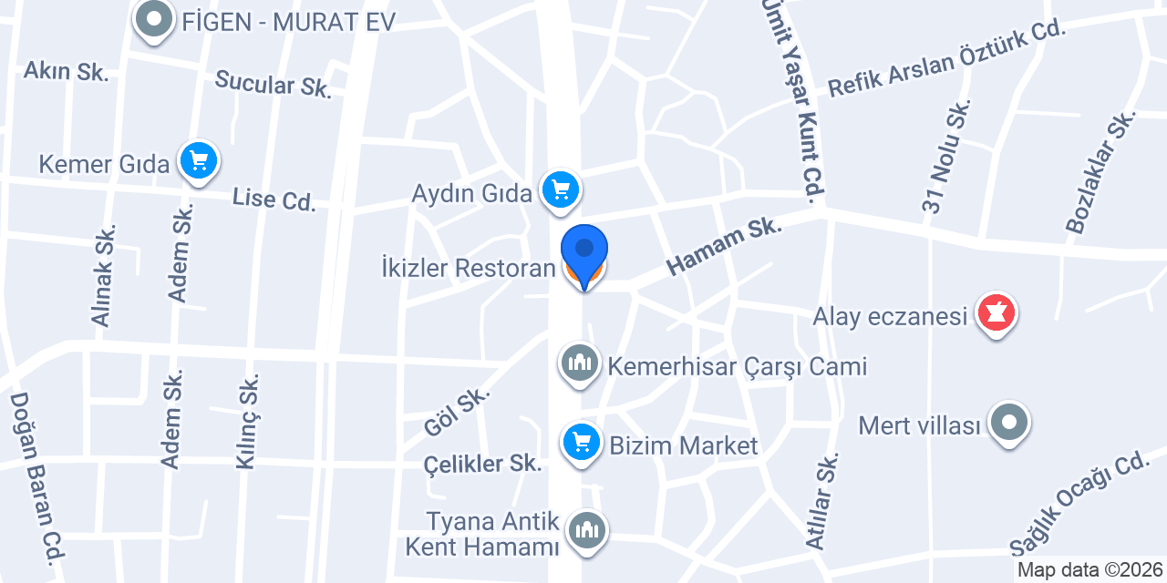 İkizler Restoran konumu