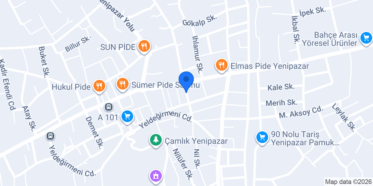 Şahin Pide Yenipazar konumu