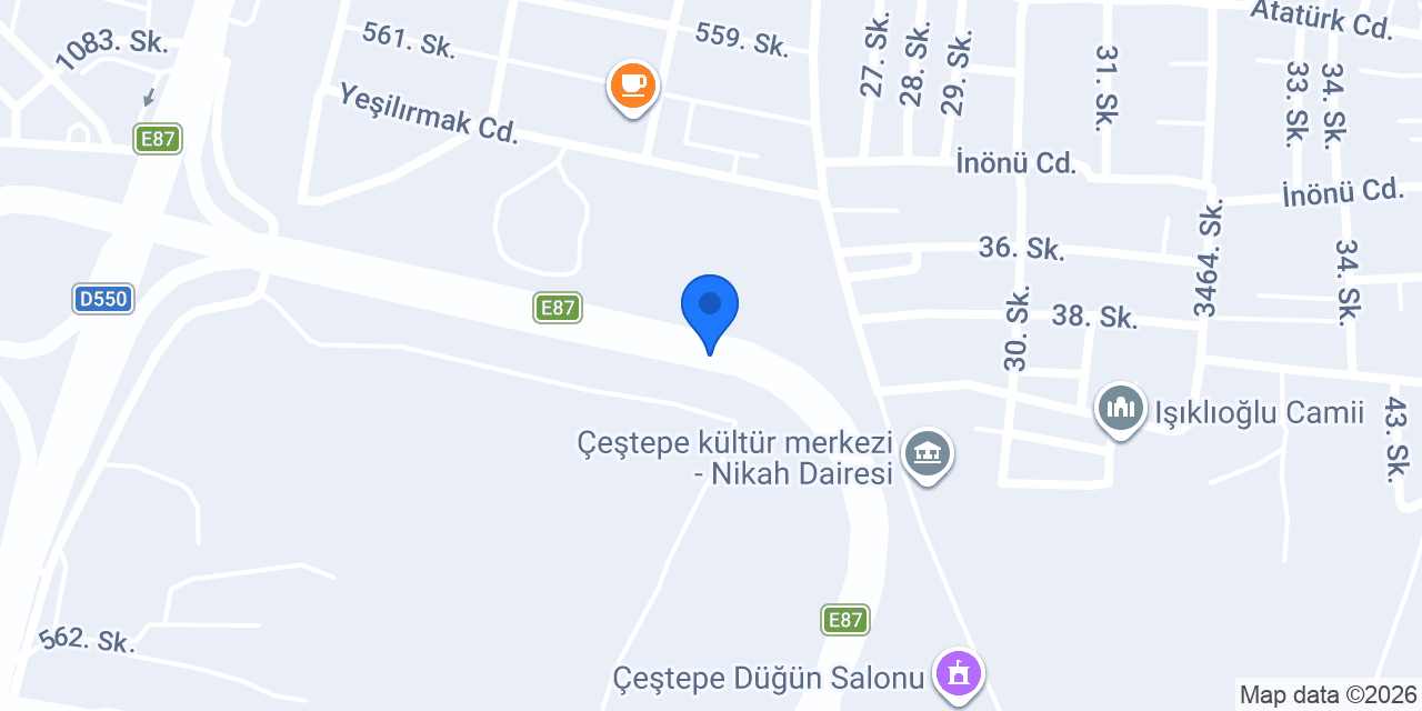 Özzeybek Sürücü Kursu konumu