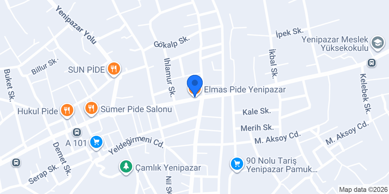 Elmas Pide Yenipazar konumu