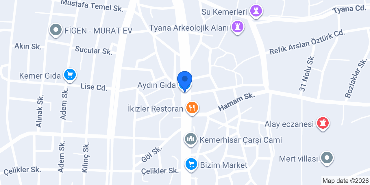 Aydın Gıda konumu