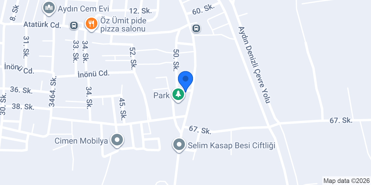 TRAC Aydın Şubesi konumu