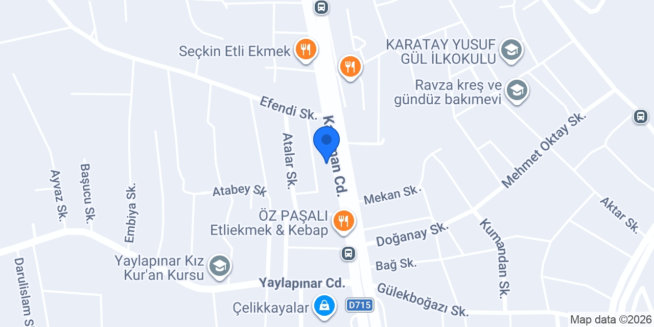 Kuaför Mehmet konumu