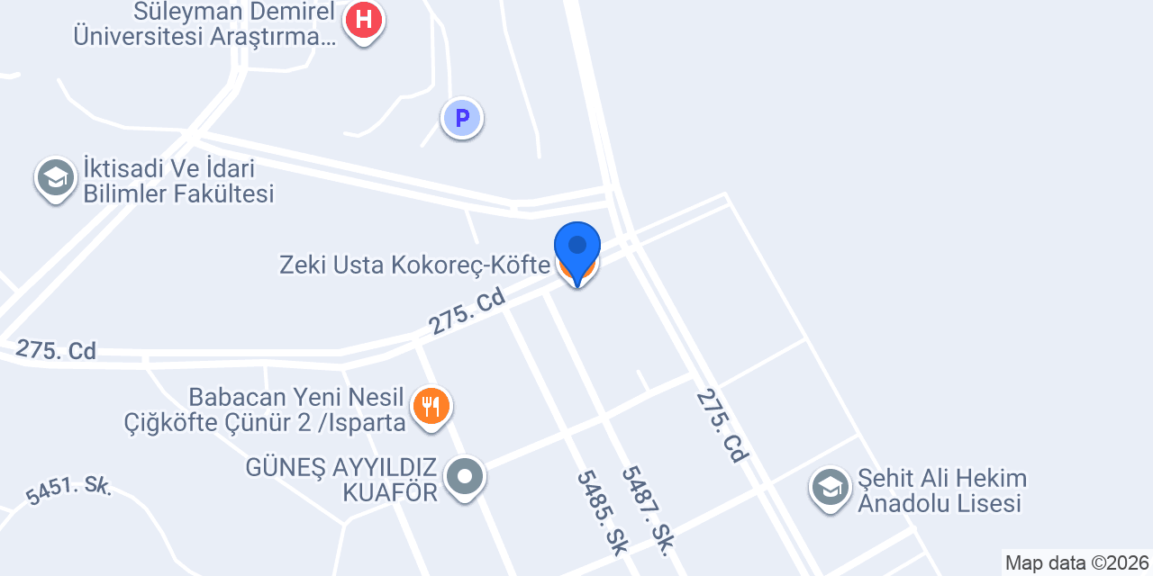 Zeki Usta Kokoreç-Köfte konumu