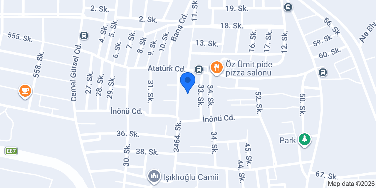 Moda Kuaför Ahmet konumu