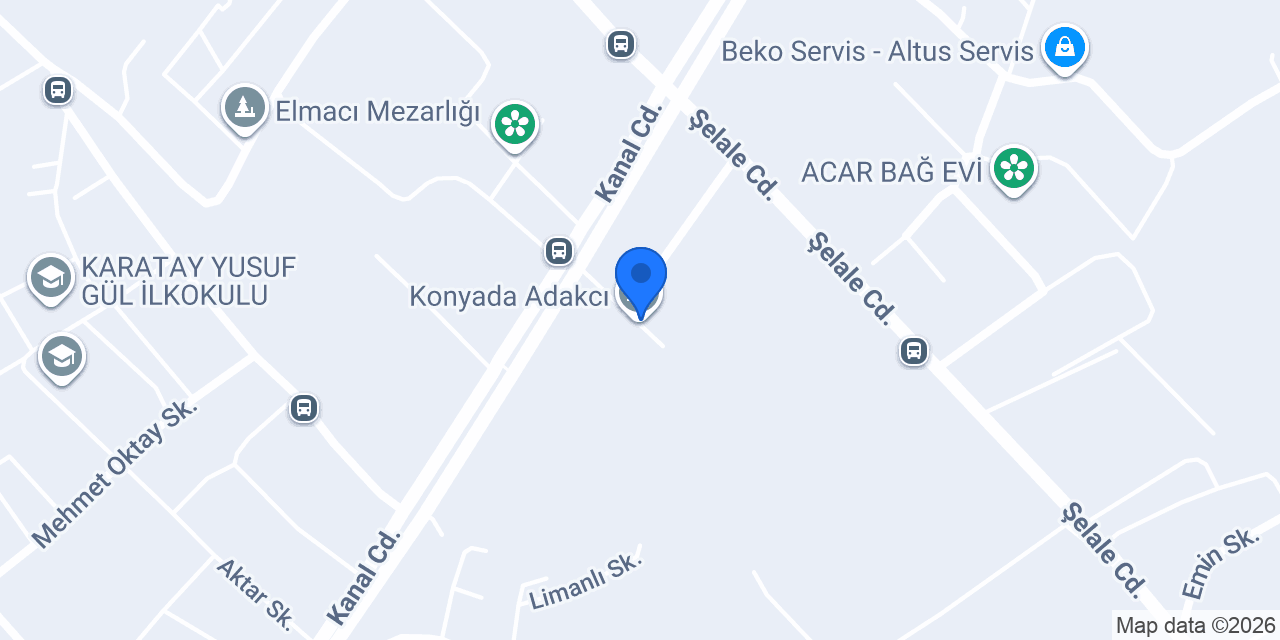 Konyada Adakcı konumu