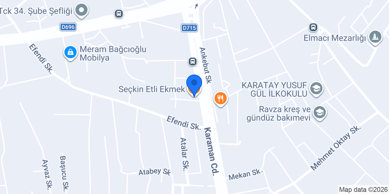 Seçkin Etli Ekmek konumu